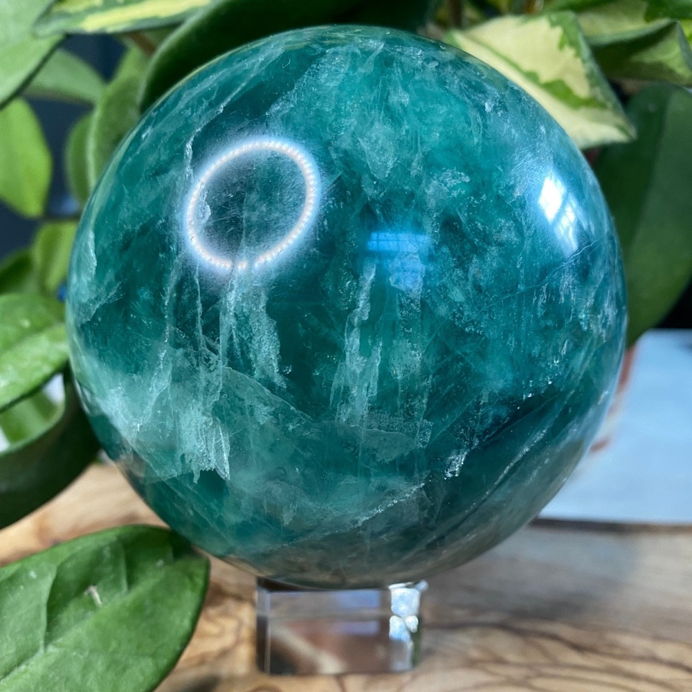 Green Fluorite Sphere